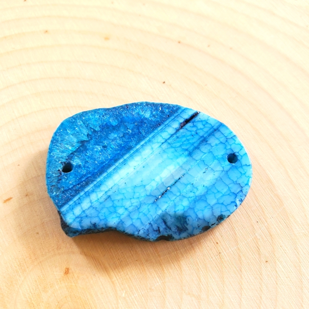 Agate geode slice pendant bead B5